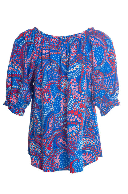 3339A1|COBALT RED PAISLEY