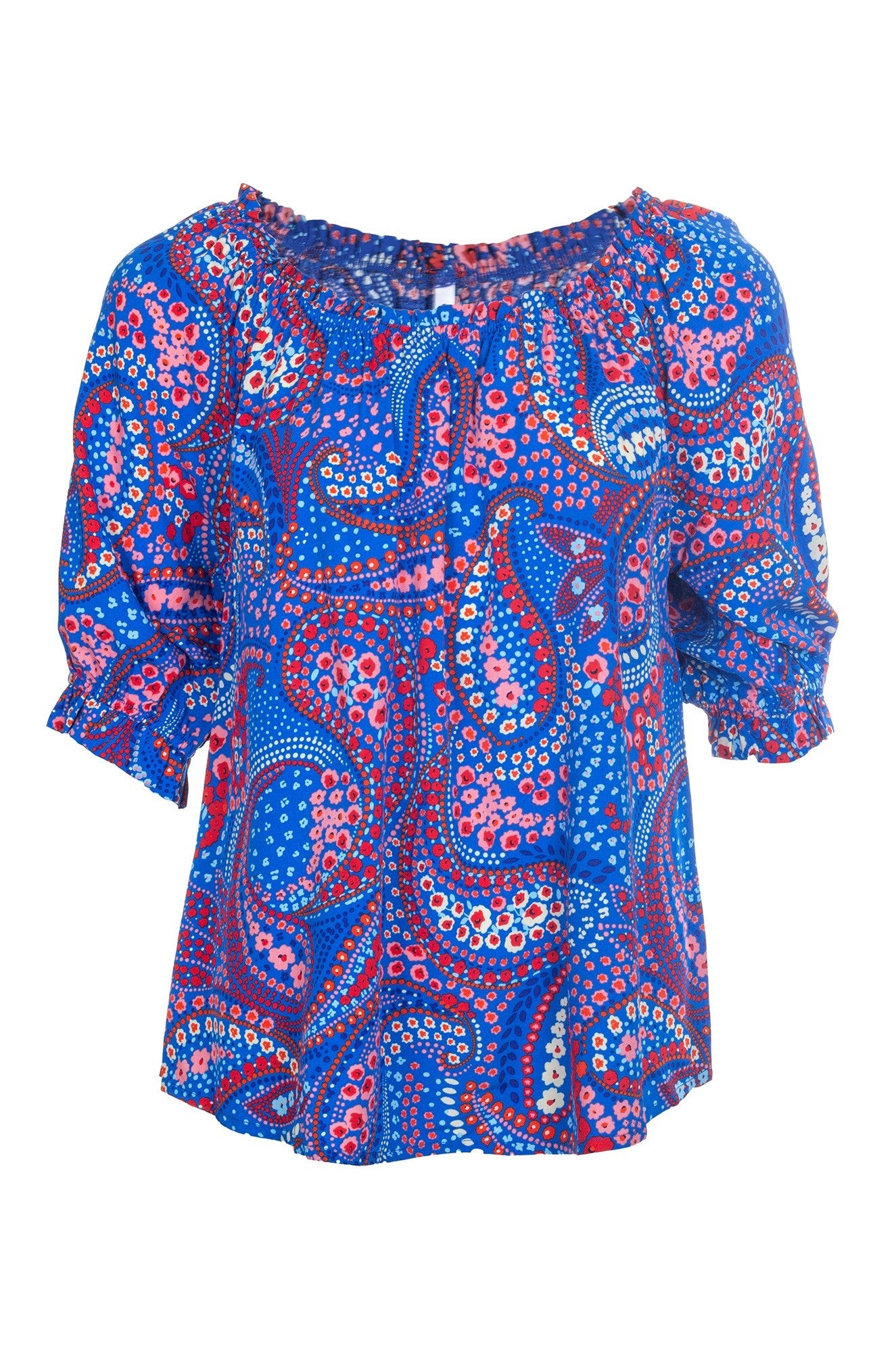 3339A1|COBALT RED PAISLEY