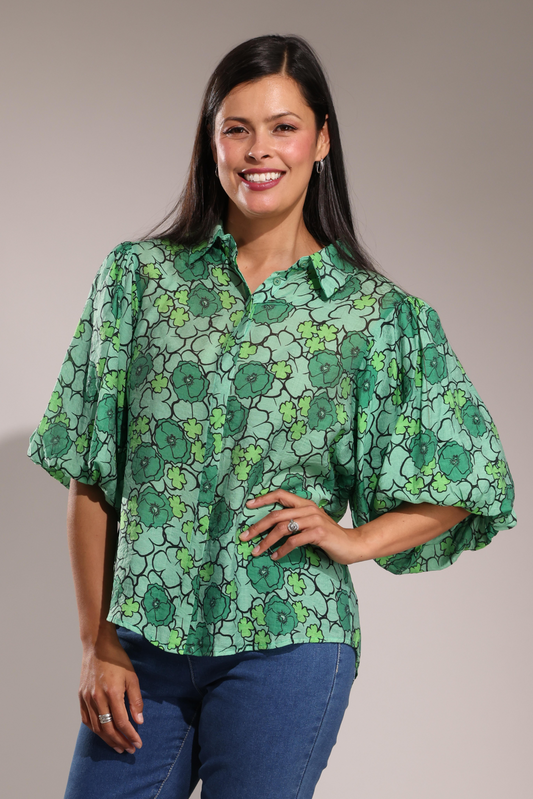 0024A1|MULTI GREENS FLORAL