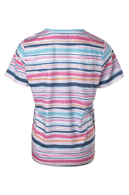 7202A1|PINK INDIGO STRIPES