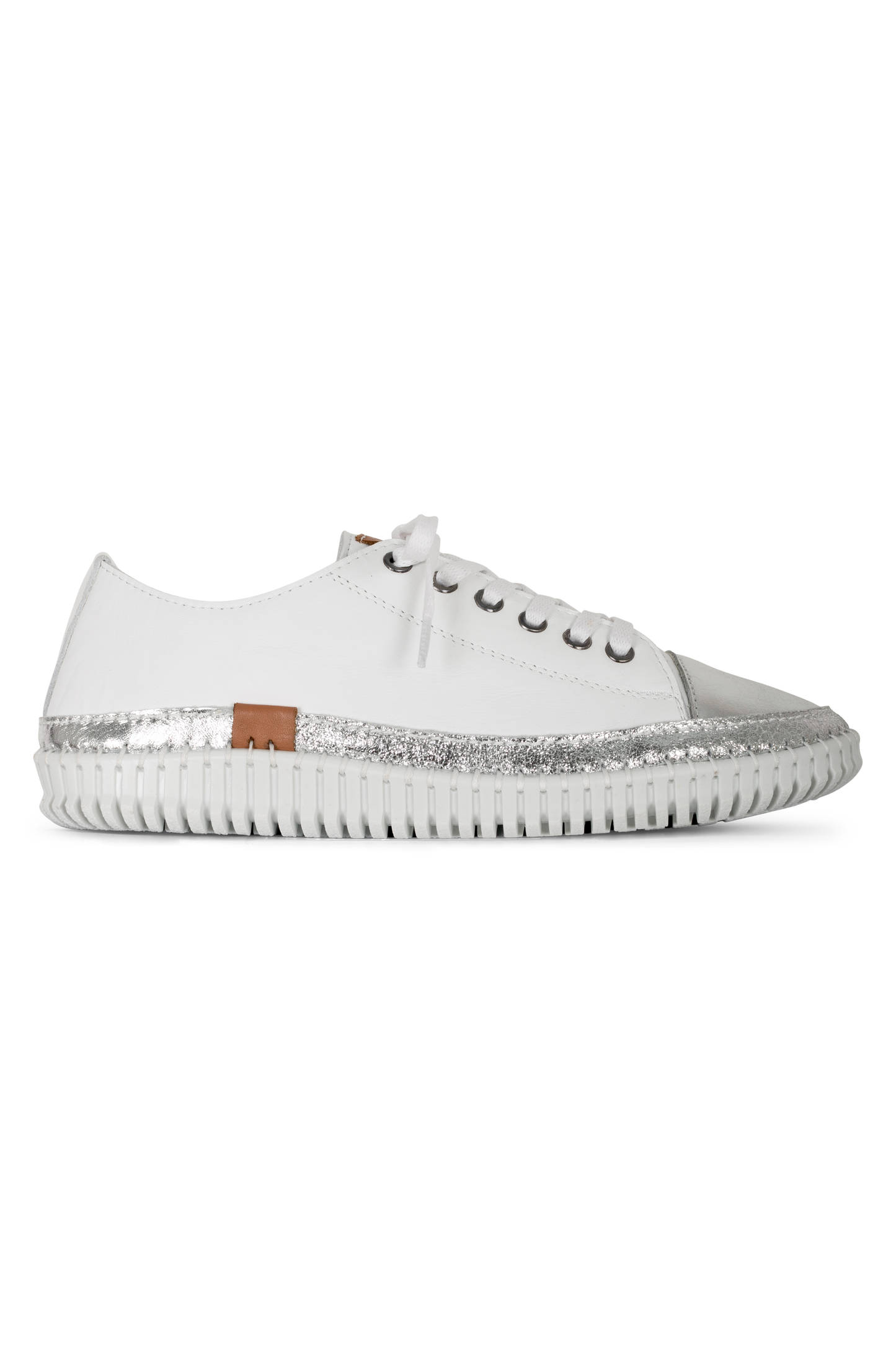 Lace up Leather Sneaker | WHITE | TRUFFLE AB